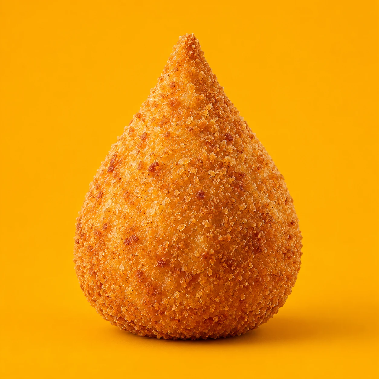Coxinha dourada com casquinha crocante